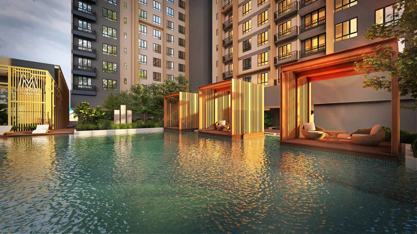 M Grand Minori pool cabanas
