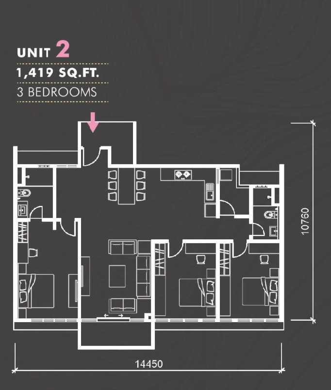 Type D — 1,419 sqft