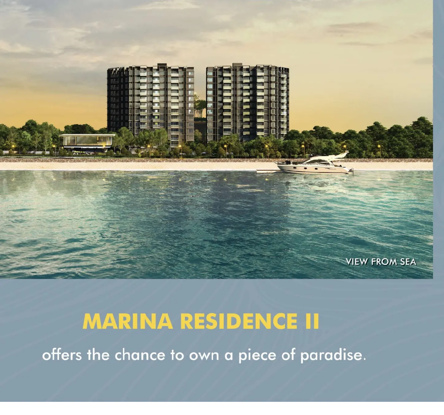 Marina Residence 2 view from sea