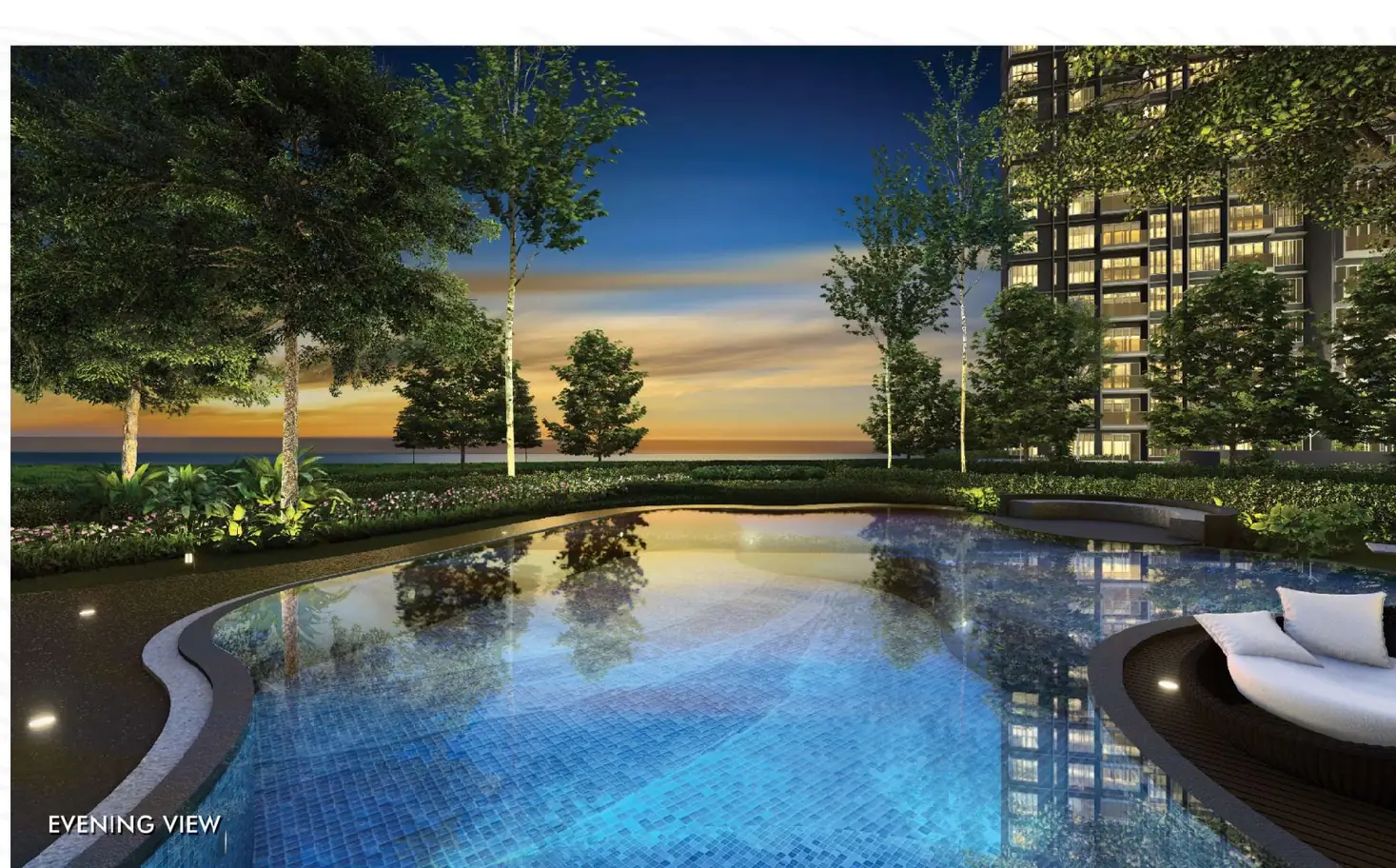 Marina Residence 2 waterfront evening