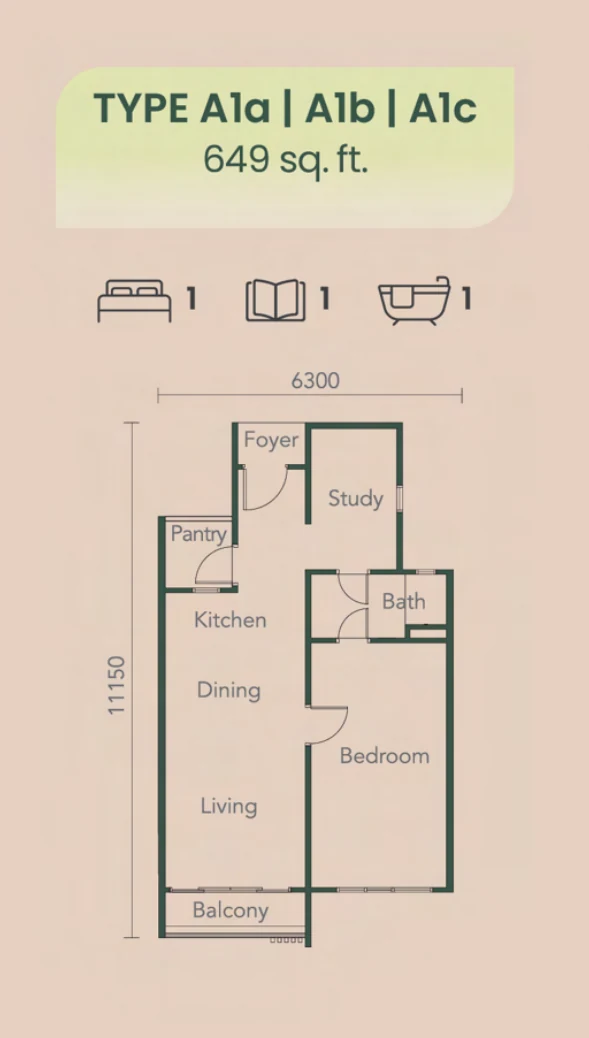 Type A1 Floor Plan