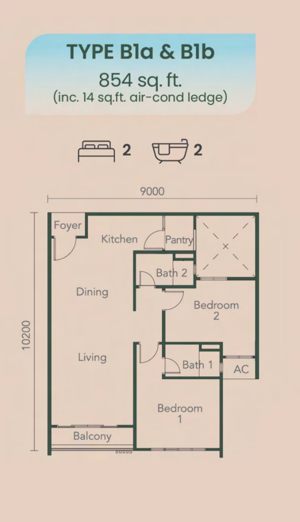 Type B1 Floor Plan