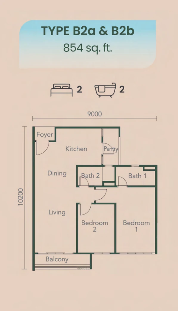 Type B2 Floor Plan