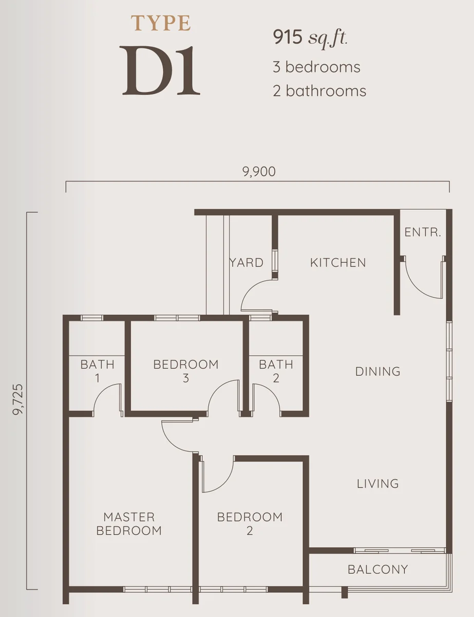 Type D1 Floor Plan