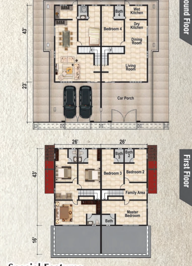Type Semi-D A — 2236 sqft
