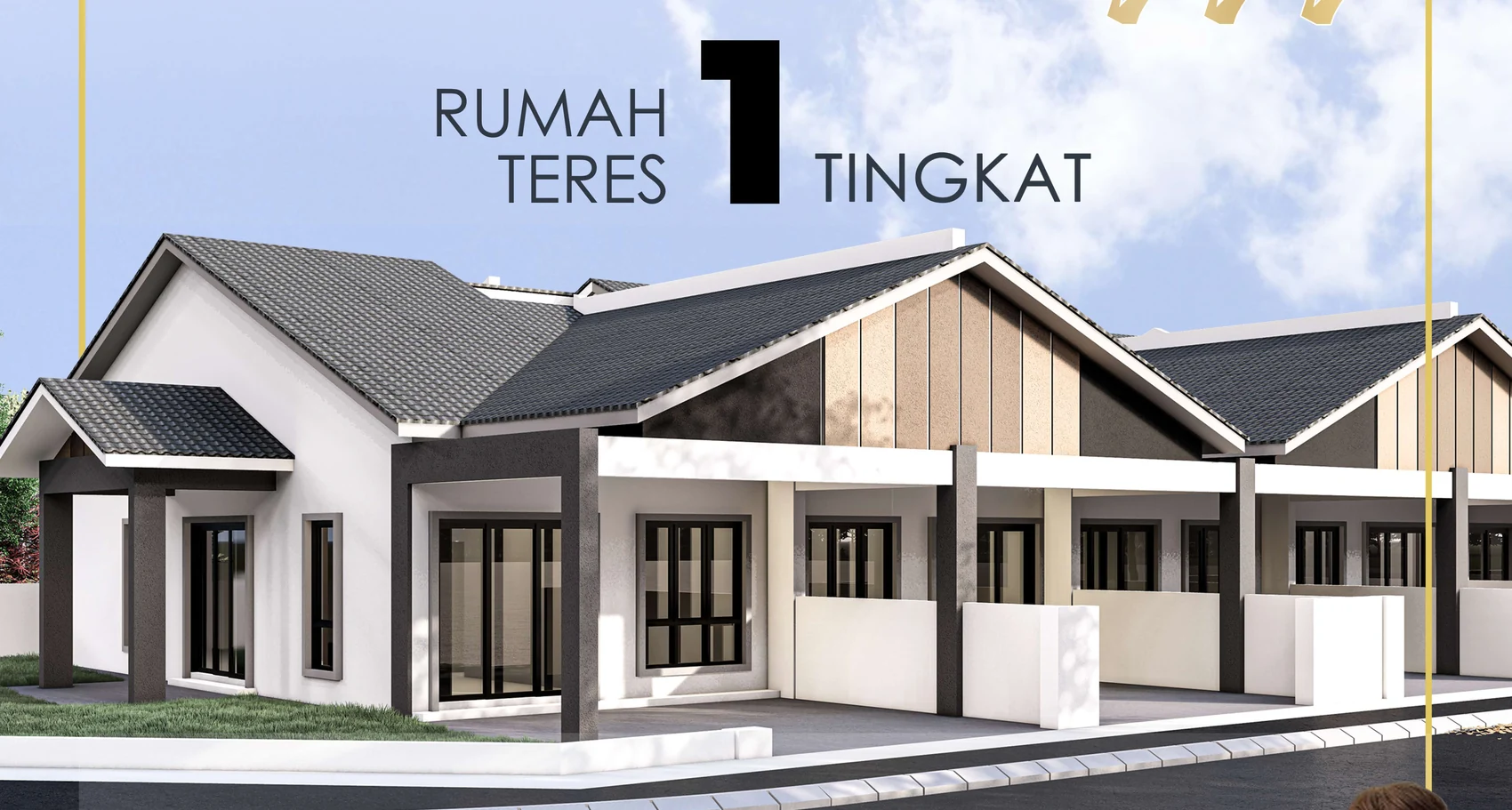 Raia Saujana 3 single storey terrace facade