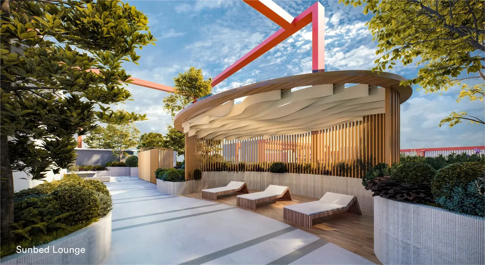 Sena Residences sunbed lounge
