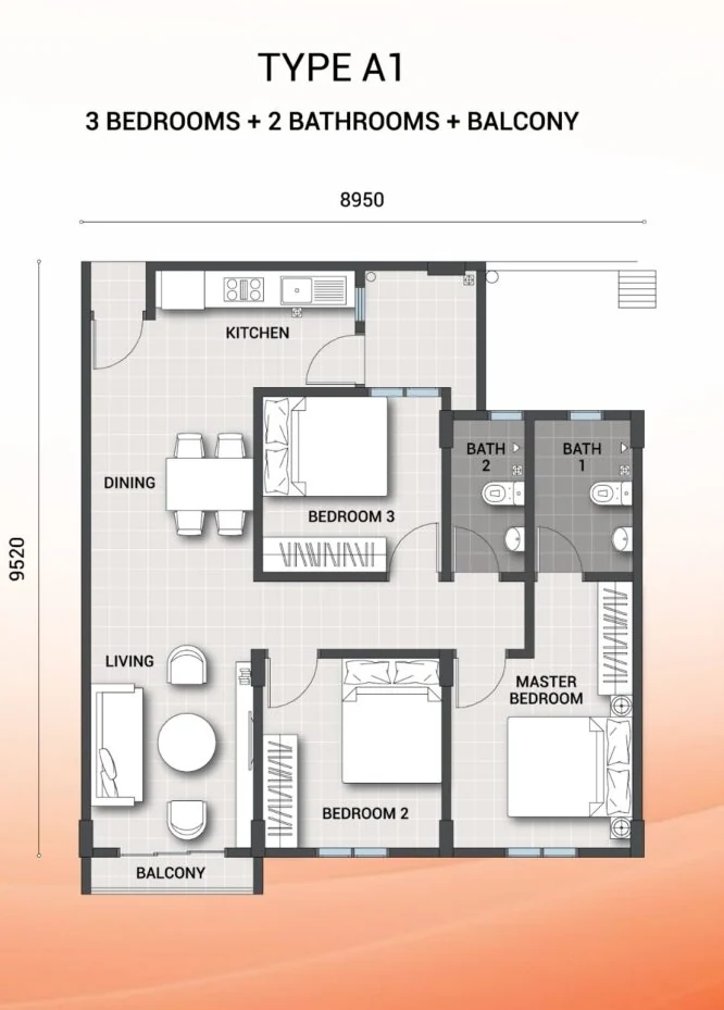 Type A1 Floor Plan