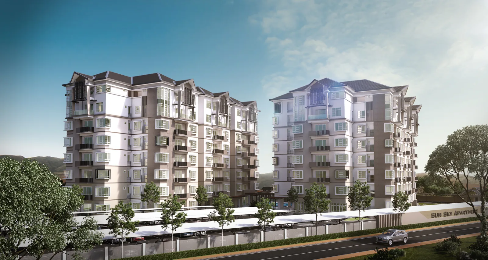 Sun Sky Condominium twin wings