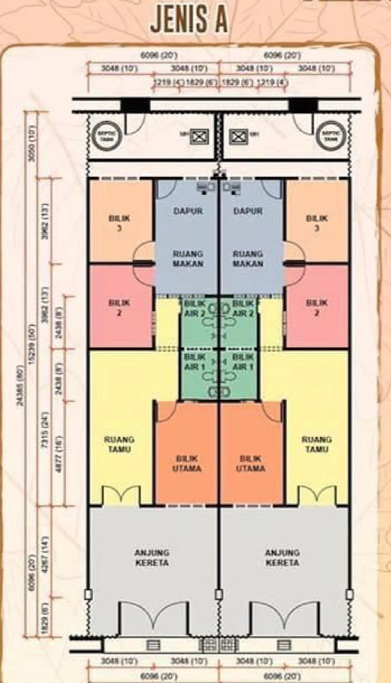 Type A — 1000 sqft