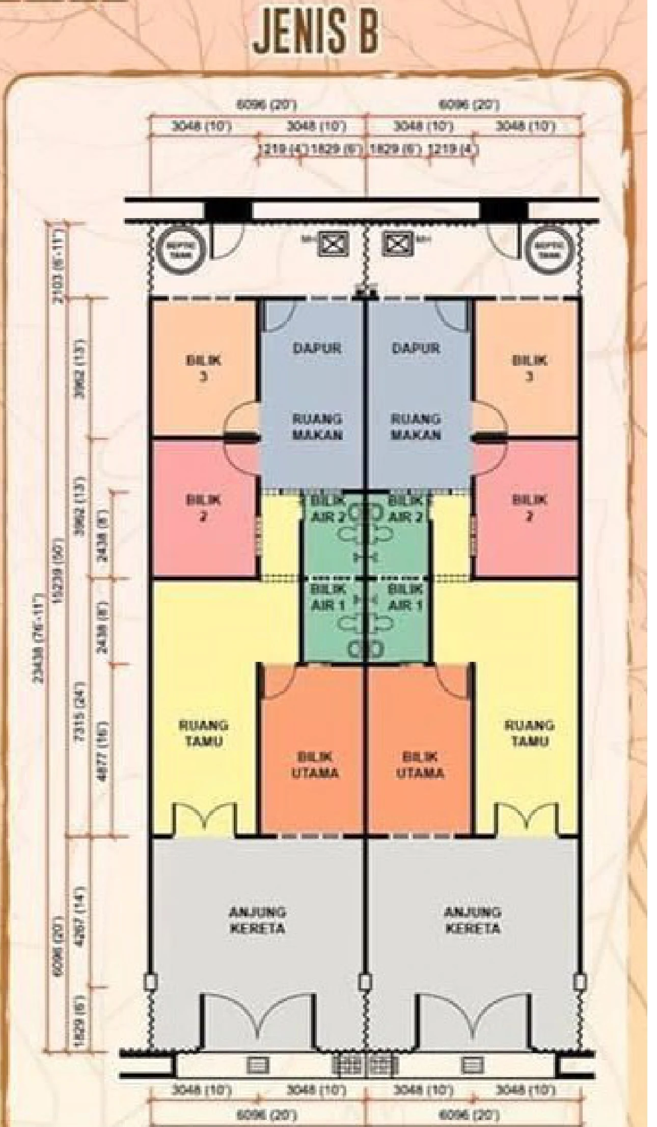 Type B — 1000 sqft