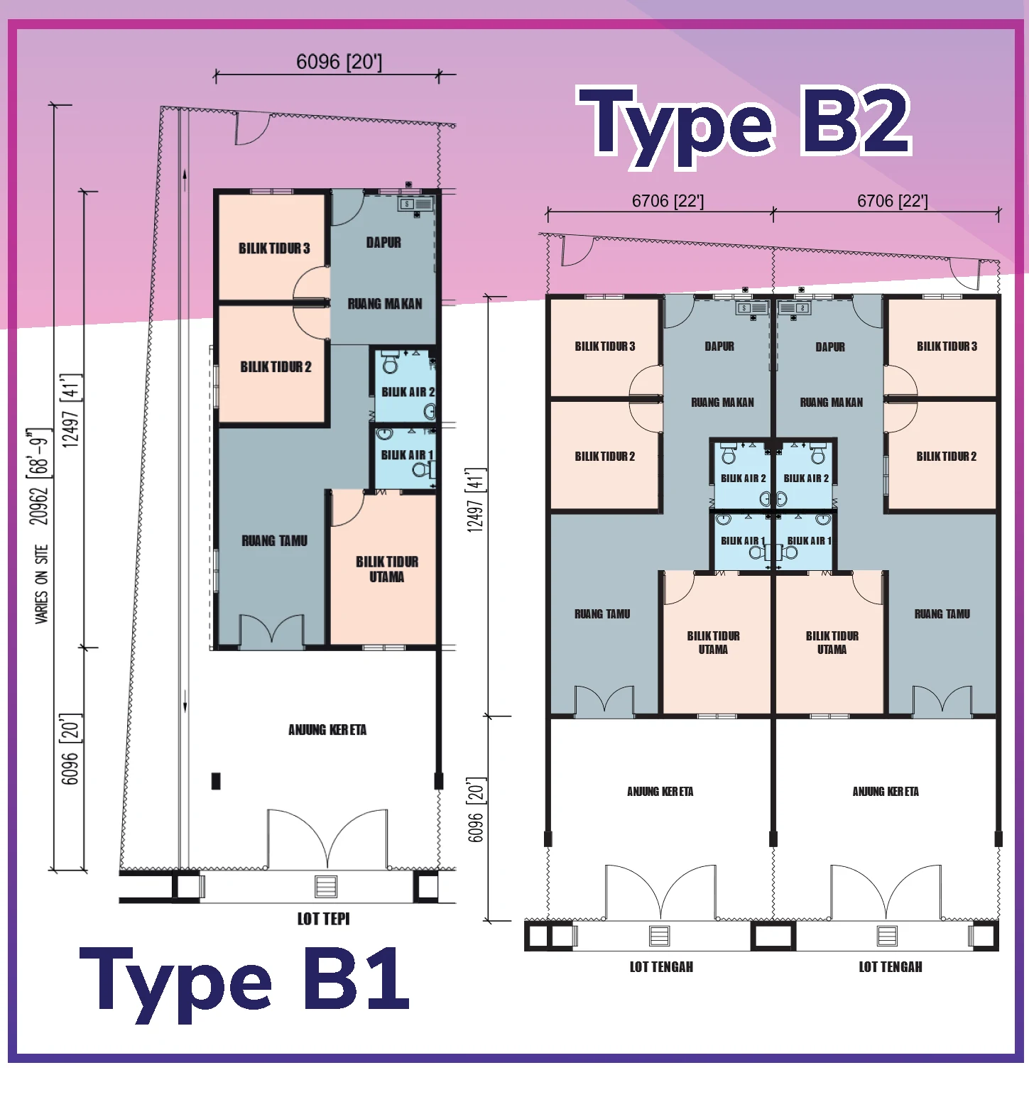 Type B1 — 820 sqft