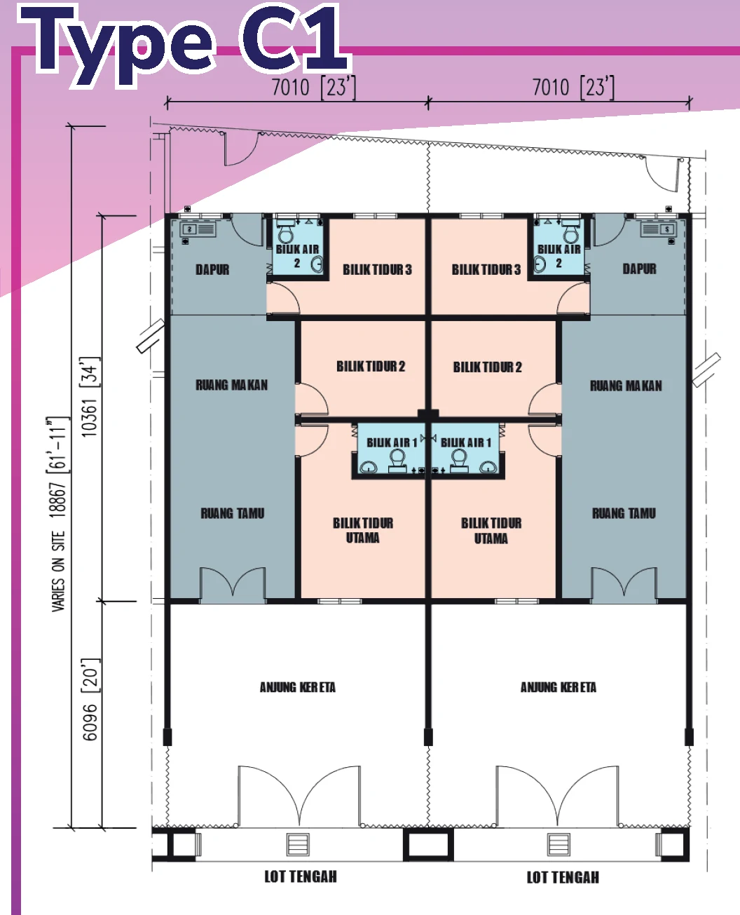 Type C1 — 782 sqft