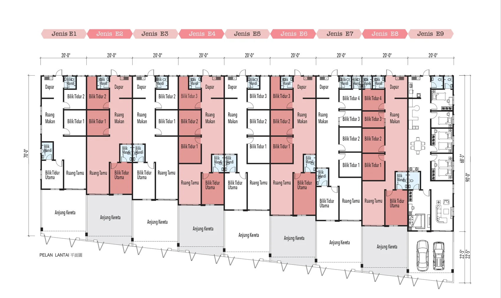 Type Type E β 20' x 70' to 20' x 90' sqft
