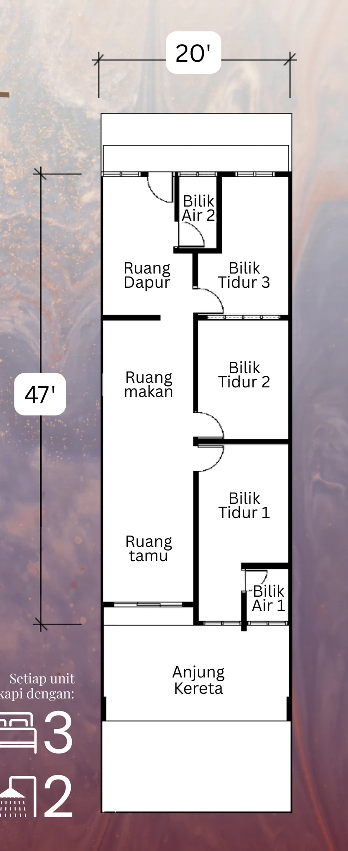 Type Single Storey Terrace — 920 sqft