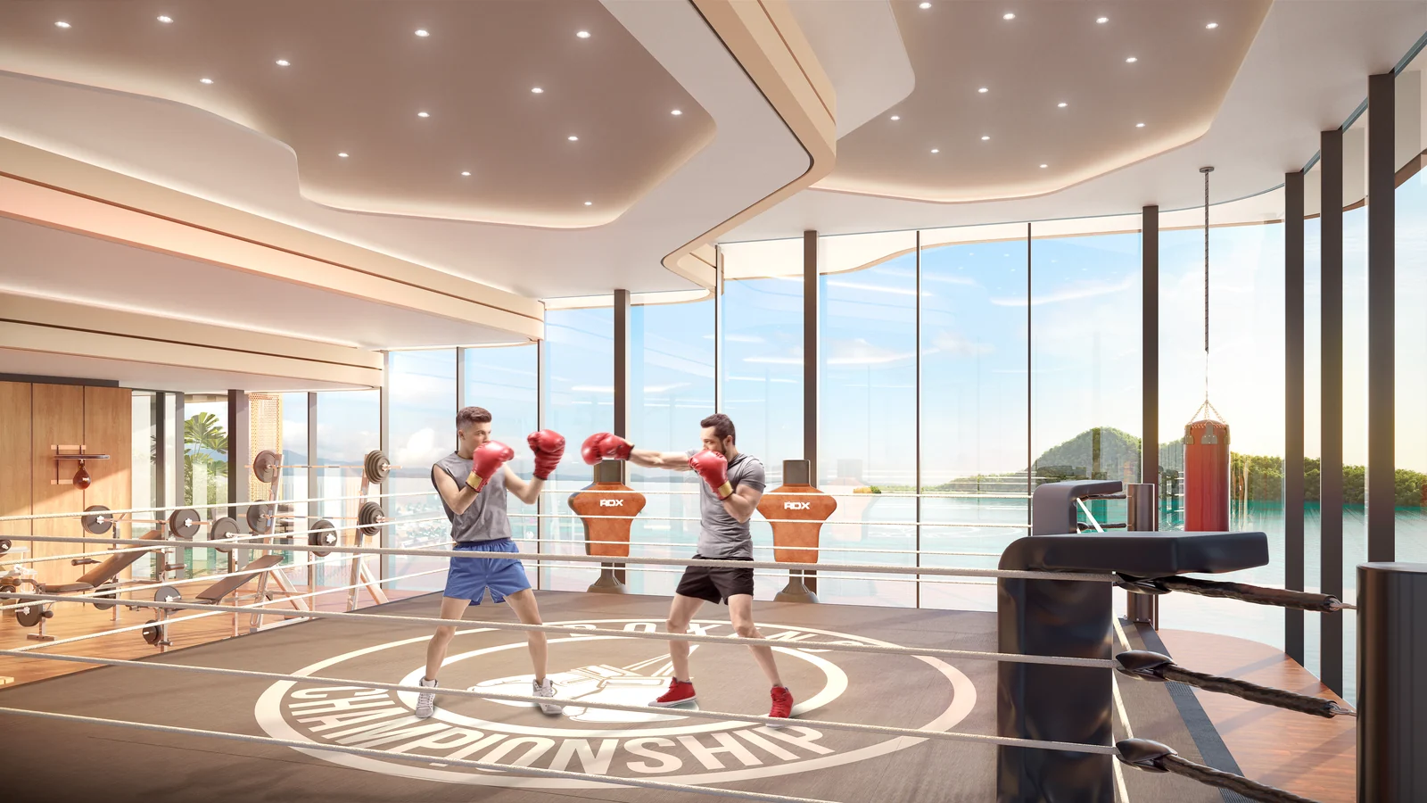 The Bedrock rooftop gym