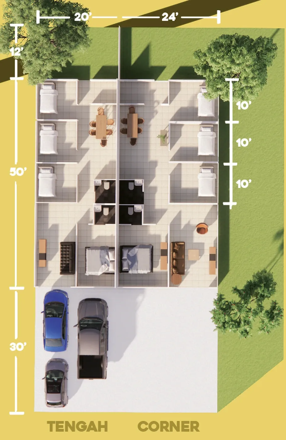 Type Intermediate — 1000 sqft