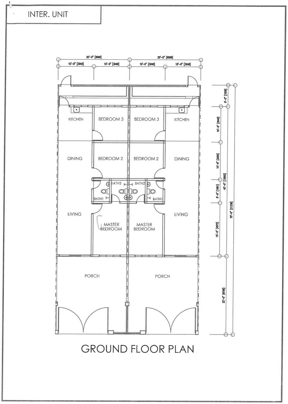 Type Single Storey Terrace — 20' x 70' sqft