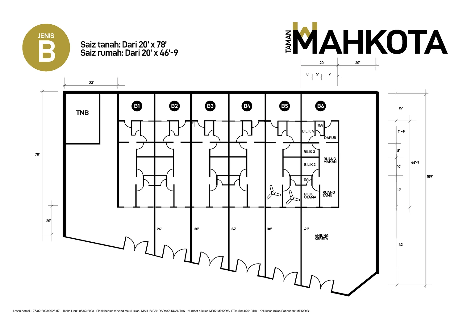 Type B — 935 sqft