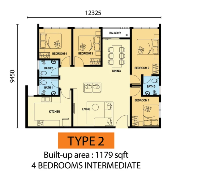 Type 2 Floor Plan
