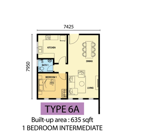 Type 6A Floor Plan