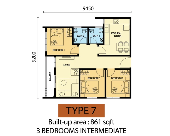 Type 7 Floor Plan