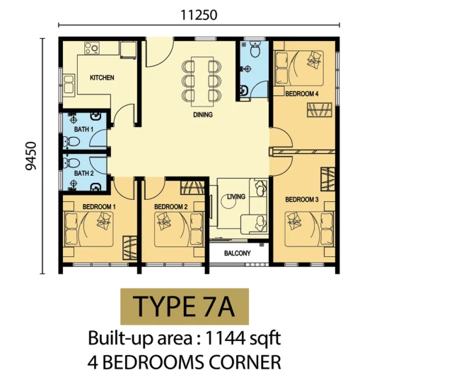 Type 7A Floor Plan