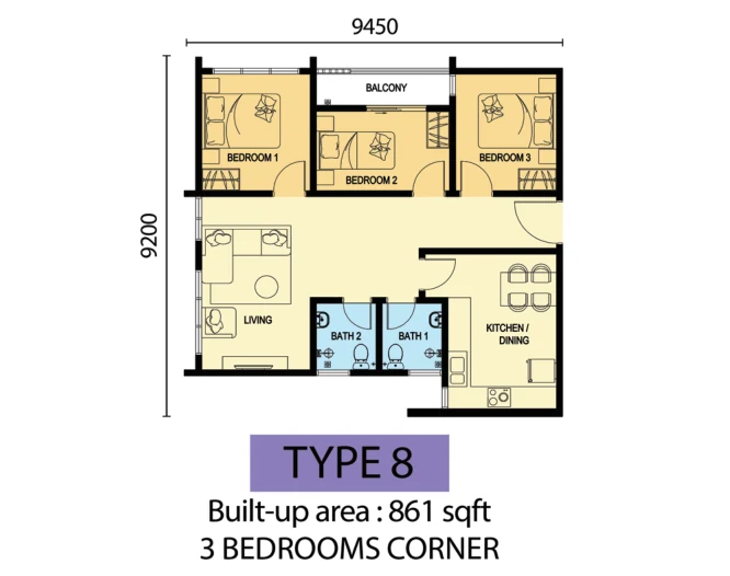 Type 8 Floor Plan
