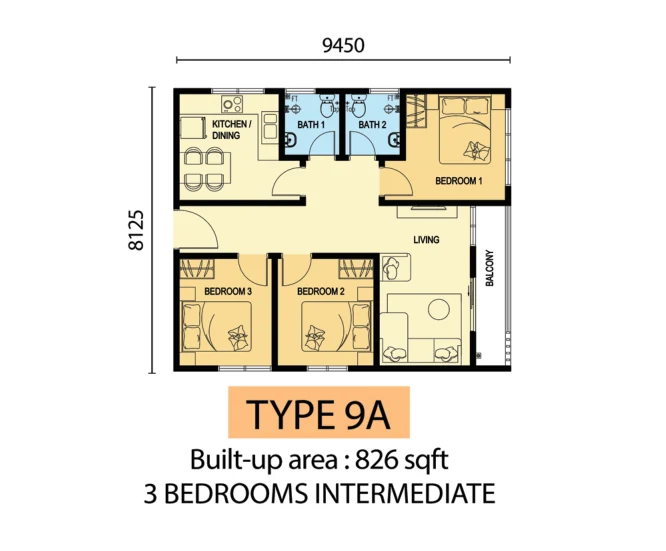 Type 9A Floor Plan