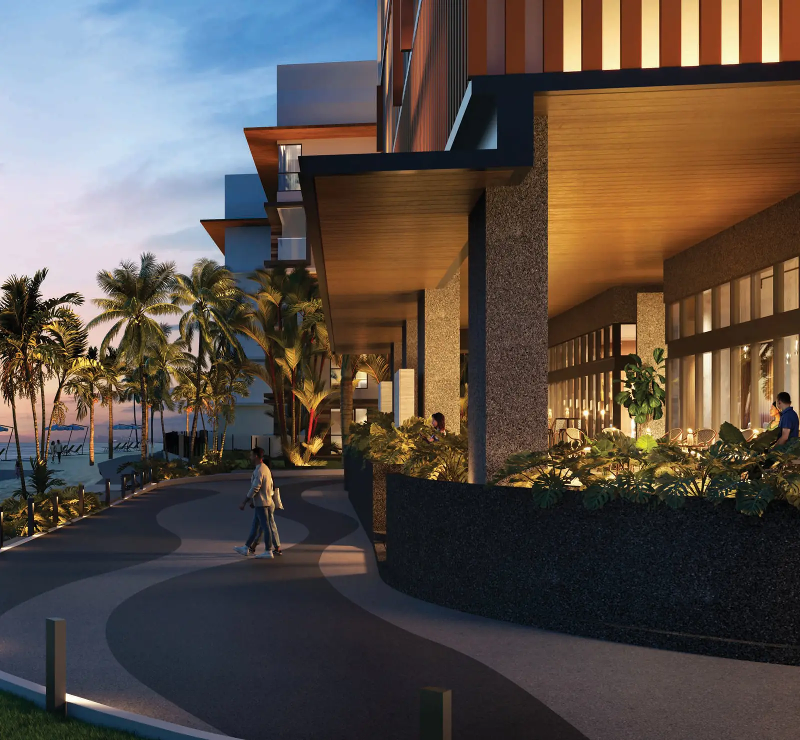 Clarissa Serviced Suites beachfront alfresco promenade