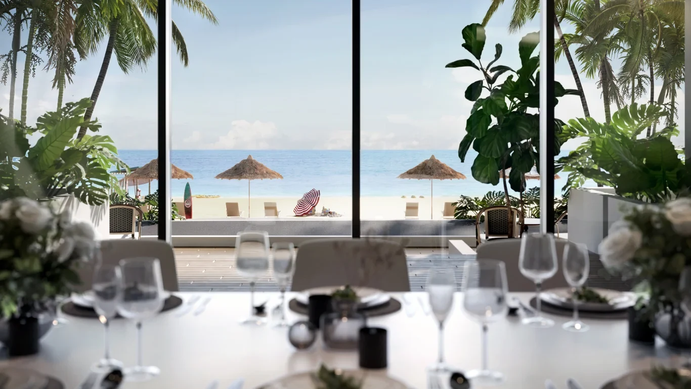 Clarissa Serviced Suites beachfront dining