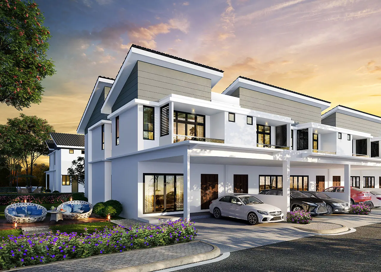 d'Courtyards type b link home facade