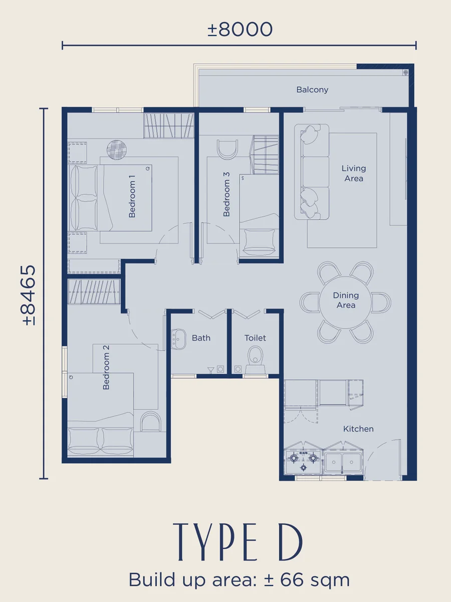 Type D — 710 sqft