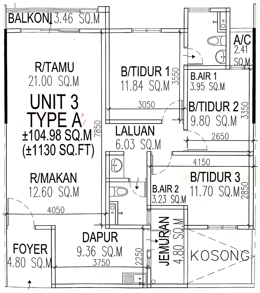 Type A Floor Plan