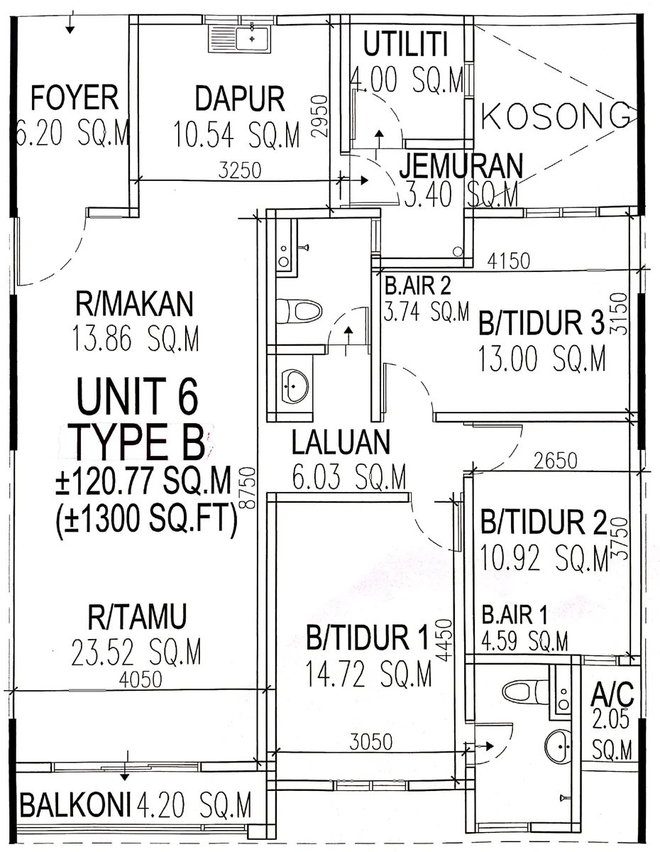 Type B Floor Plan