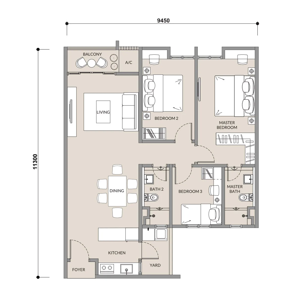 Type A1 Floor Plan