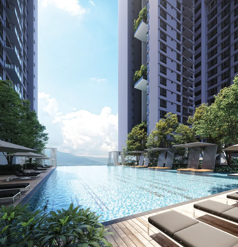 Muze at PICC infinity pool