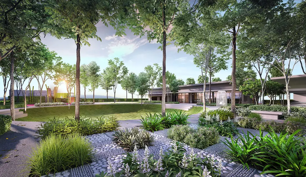 Riana Trees Residences herb garden