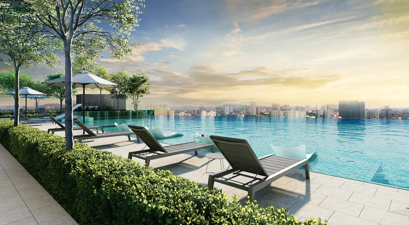 Riana Trees Residences infinity pool