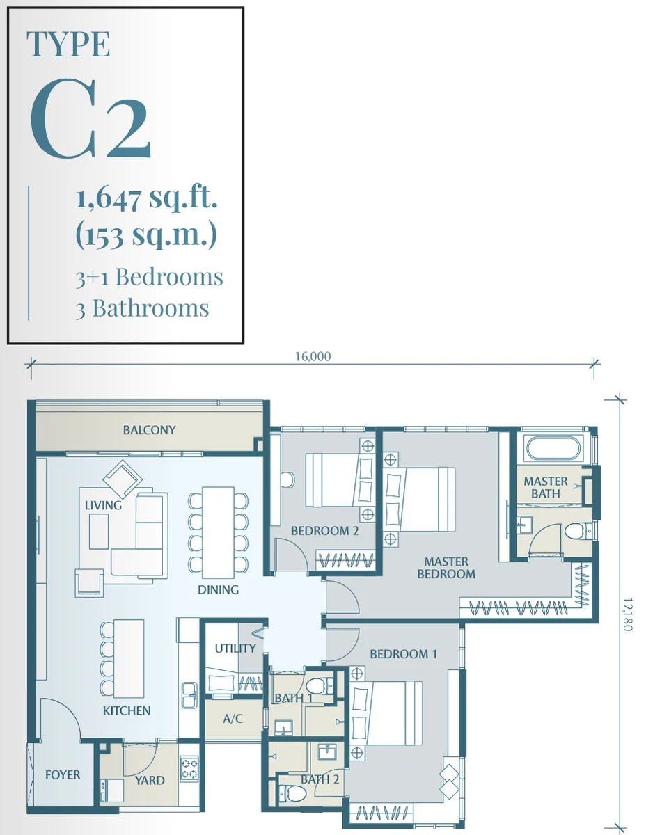 Type C2 — 1,647 sqft