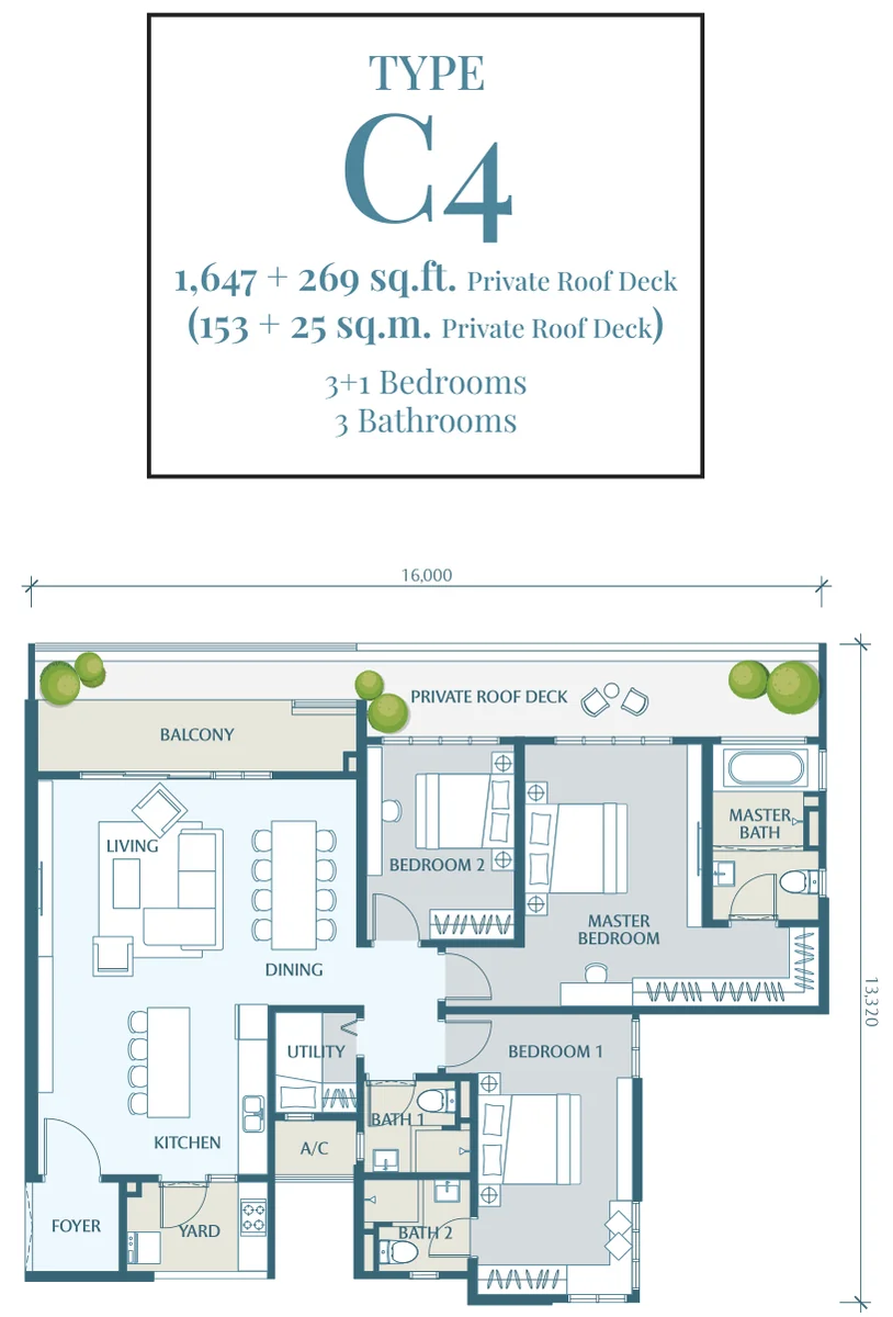 Type C4 — 1,647 sqft