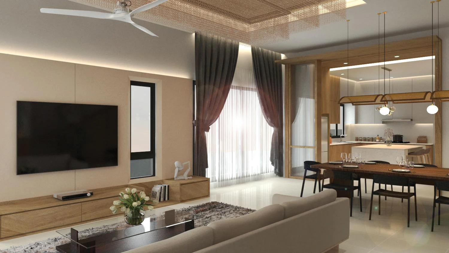 Taman Bistari Jaya living dining