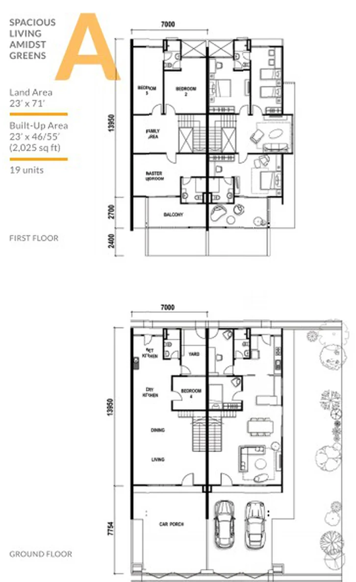 Type A — 2,025 sqft