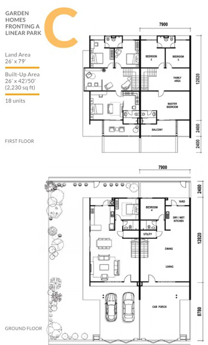 Type C — 2,230 sqft