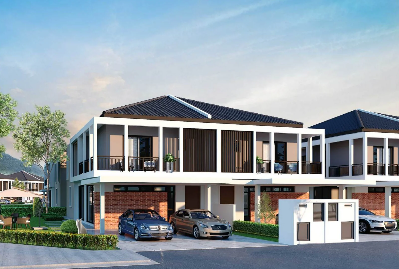 Garden Villas semi d facade