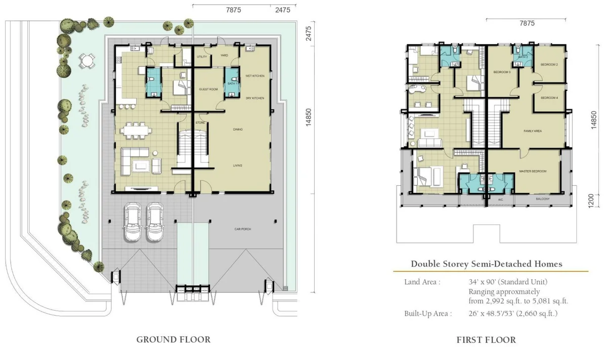 Type Semi-D — 2,660 sqft