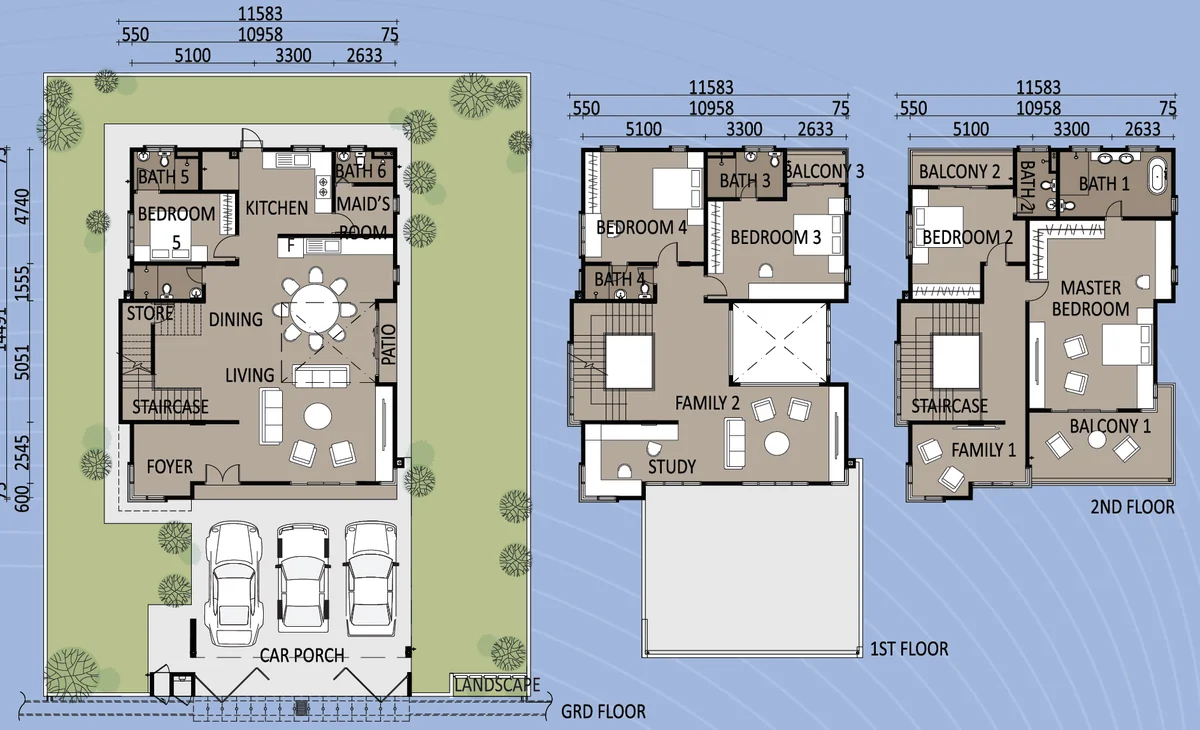 Type Bungalow E Floor Plan