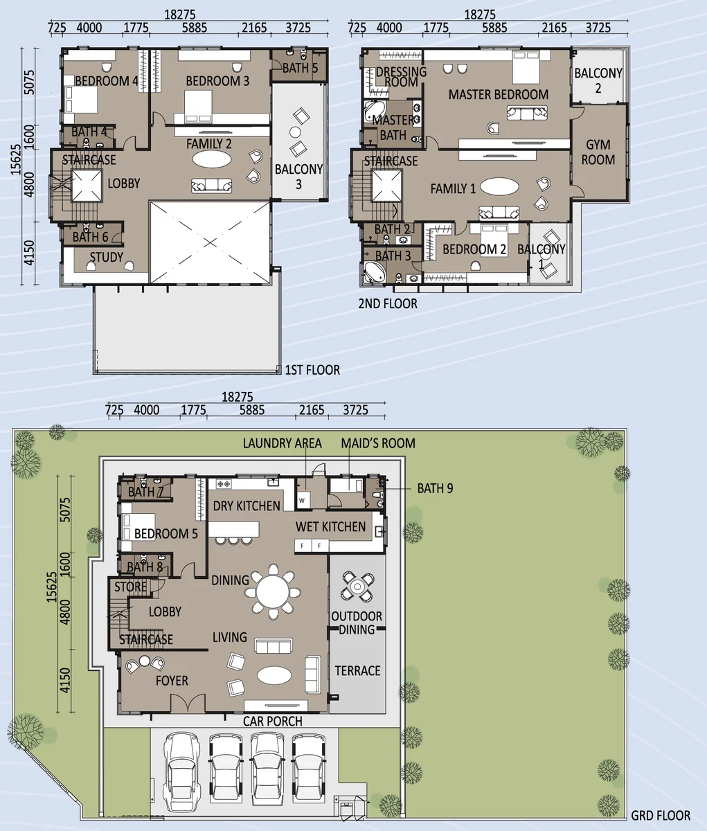 Type Bungalow F — 8,737 sqft