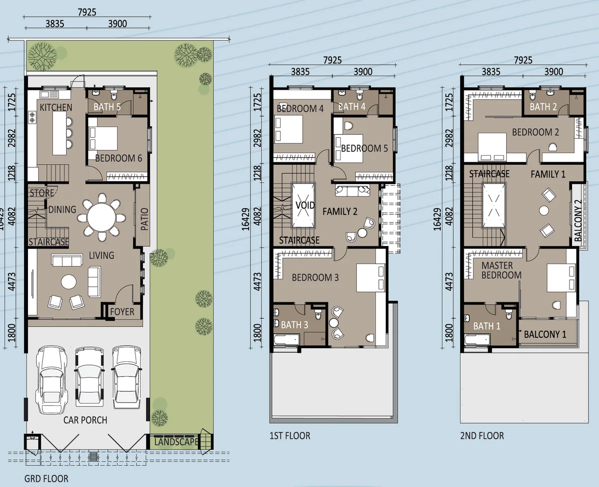 Type Zero-Lot D Floor Plan