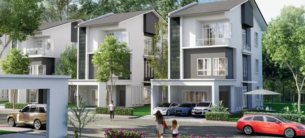 Taman Lembah Permai zero lot type d facade